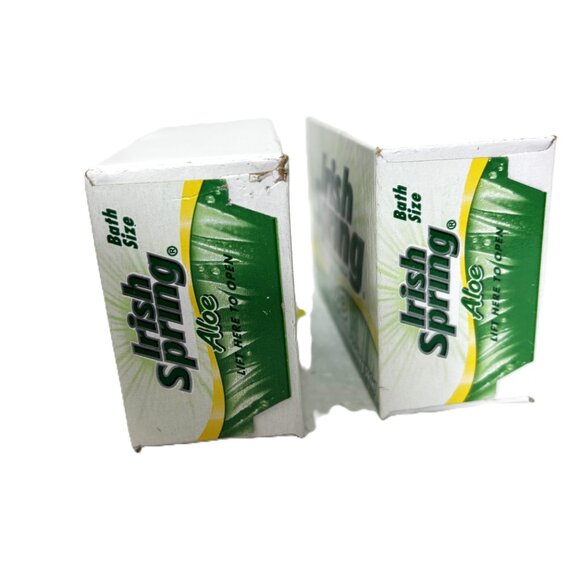 Irish Spring ALOE Deodorant Soap Bars VTG DISCONTINUED NOS - Picture 2 of 6